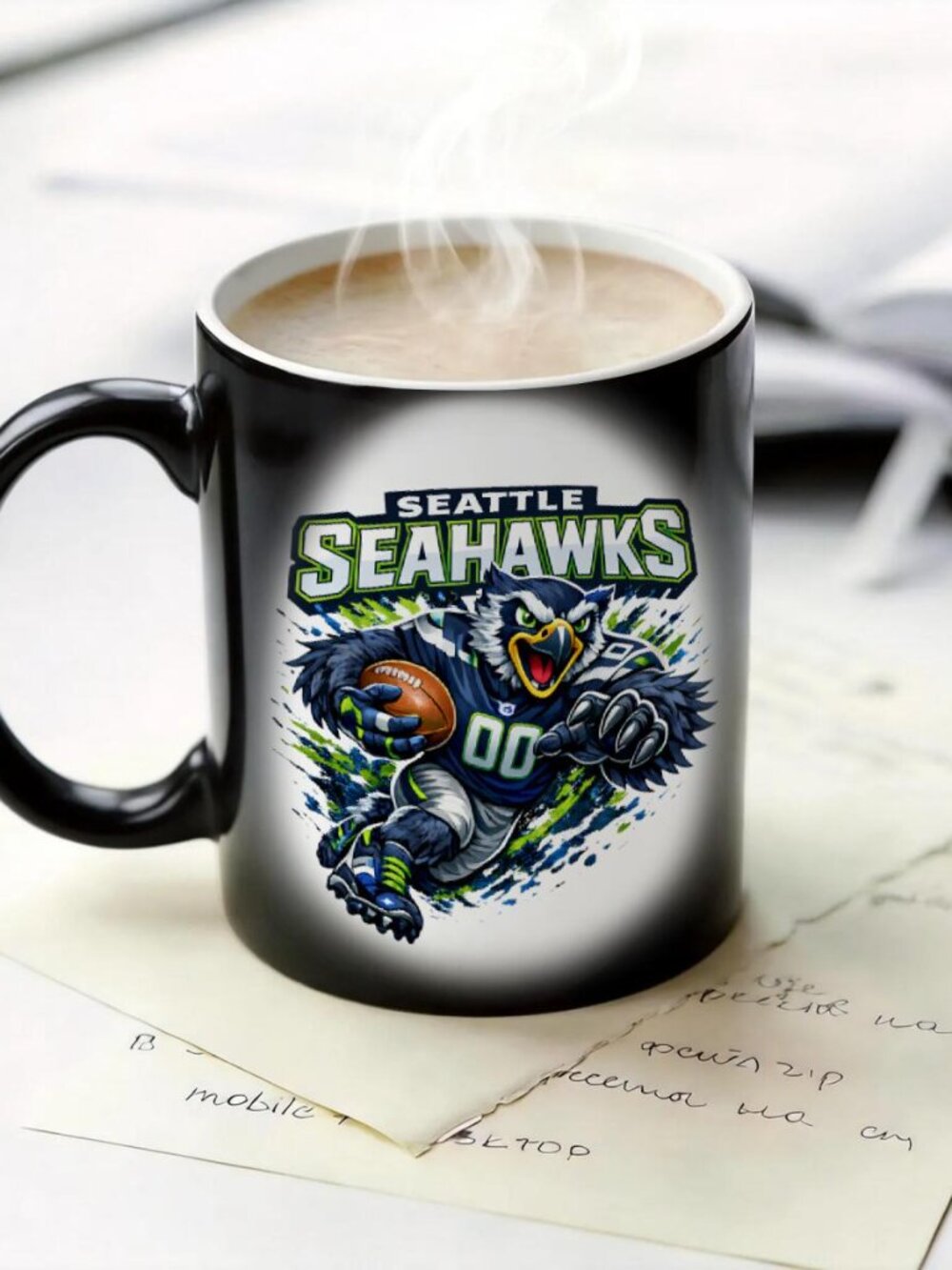 Seattle Seahawks Matte Heat Changing Mug NFL Fan Cup 11oz